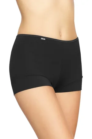 AVET Dames boxershort katoen 38842 - Comfort short - katoenen ondergoed - wit - - huidskleur - badstof kruisje