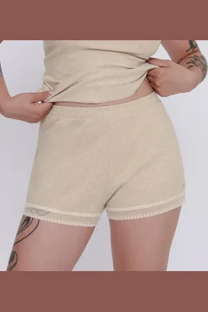 Sloggi Dames GO Ribbed Short - Katoenen slaapshort