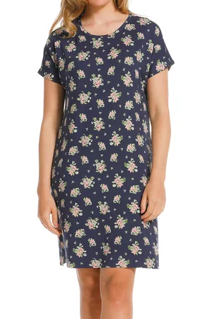 Pastunette Dames nachthemd Korte mouw - NOS - Donkerblauw - Viscose