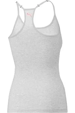 PUMA Dames hemd Racerback - Tank top - Wit & - Vrouwen onderhemd modal - katoen - Spaghetti bandjes