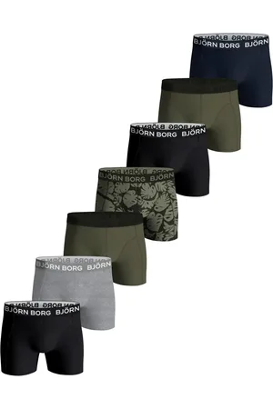 Björn Borg 7-Pack jongens boxershorts - Green Jungle - Multipack katoenen jongens onderbroeken