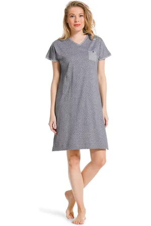 Pastunette Dames nachthemd Korte mouw - NOS - Grey Dots - Maat XS