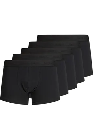 JACK & JONES Jack and Jones ondergoed heren 5-Pack boxershorts heren - Black - Multipack zwarte heren onderbroeken