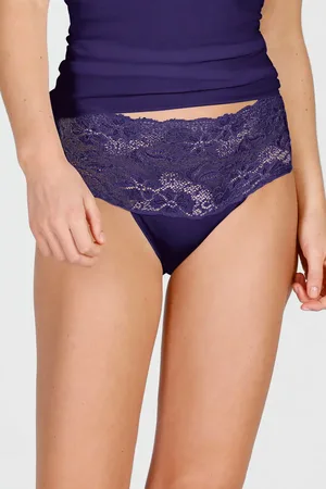Nina Von C. Dames taille slip kant - Biologisch katoen - Katoenen kanten dames onderbroek - ondergoed