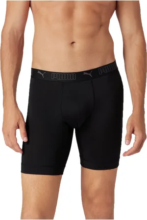 PUMA 2-pack extra lange pijpjes boxershort heren - Microfiber heren ondergoed - Kruipt niet op - Tegen schurende benen - Sport ondergoed mannen