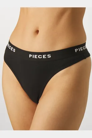 Pieces® 4-Pack Dames string - Klassiek - Multipack katoenen dames strings