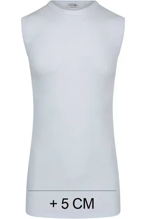 Beeren Heren mouwloos shirt katoen Extra lang - Shirt zonder mouwen - en zwart Ondershirt