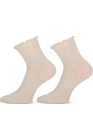 Marcmarcs 2-pack bamboe dames sokken - Kanten randje - Kanten bamboe sokken