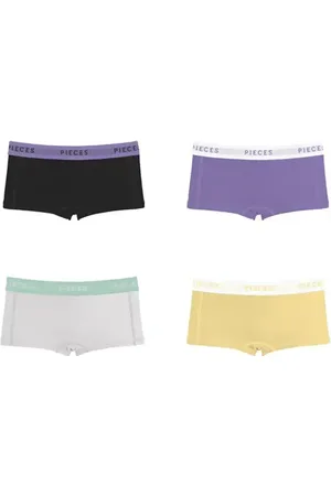 Pieces® 4-Pack - Dames short - Paisley Purple - Katoenen dames boxershorts