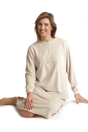 Cocodream Cocodream velours nachthemd dames - Our story - Maat L - Warm winter nachtjapon lange mouw