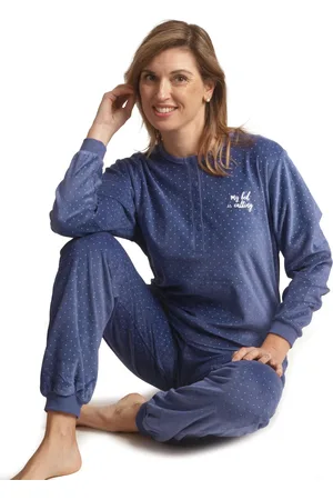 Cocodream Cocodream dames pyjama velours - My Bed is calling - Warme winter pyjama