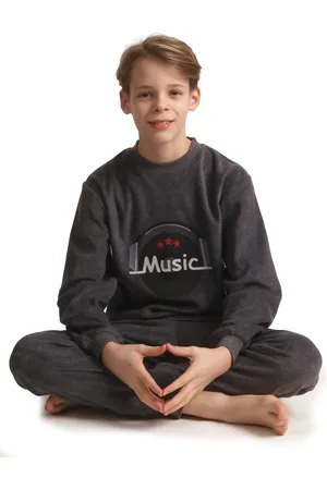 Outfitter Fleece pyjama kind - jongens - Music - Warme winter kinder pyjama - Fleece pyjama kind