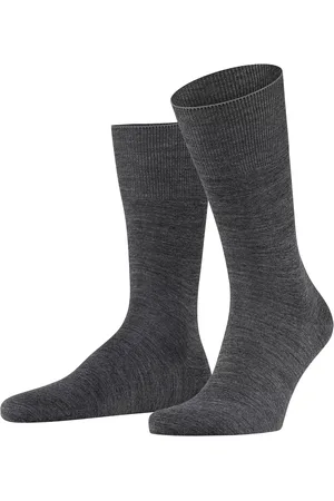 Falke Airport heren merino wollen sokken 1-Paar - Reissokken mannen - Wollen vliegtuigsokken