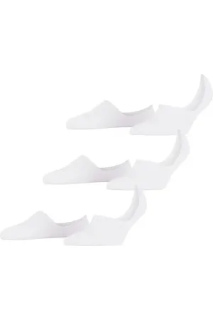 Falke 3-paar Step High - dames footies met anti slip - Kousenvoetjes die niet afzakken - Sokken voor in loafers
