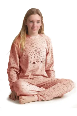 Cocodream Cocodream velours meisjes pyjama - Rabbit - Warme winter pyjama