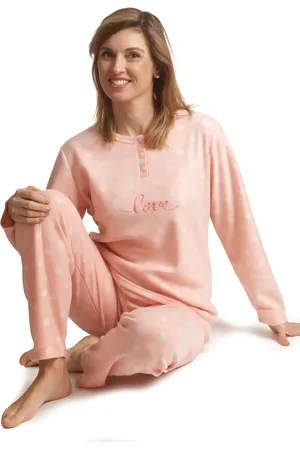 Cocodream Cocodream fleece pyjama dames - Love - Warme winter dames pyjama