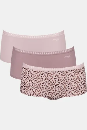 Sloggi 3-pack Crush Go dames boxershorts - Biologisch Katoenen dames onderbroeken - Multipack vrouwen ondergoed