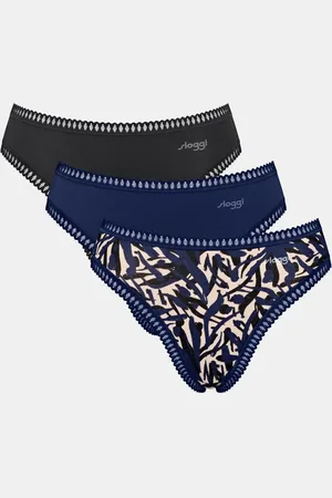 Sloggi 3-pack Crush Go - High legs slips dames - Hoog opgesneden dames onderbroeken biologisch katoen