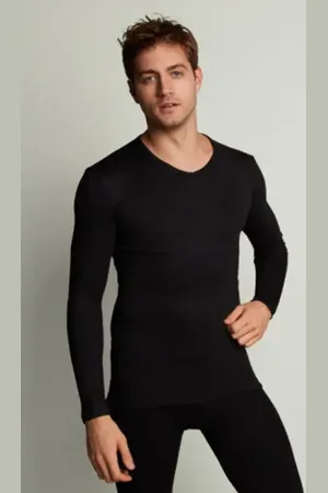 Ten Cate Heren thermo shirt Lange mouw V-hals - Thermisch ondergoed heren warm