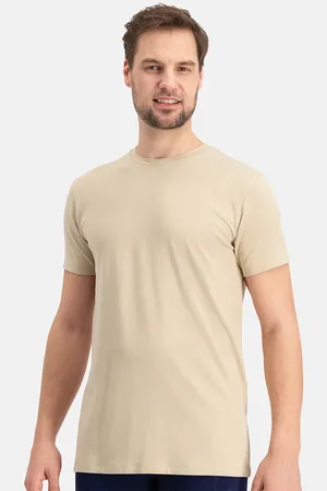 Bamboo Basics 2-pak t-shirt ronde hals - Ruben - Bamboe heren ondershirt korte mouw - Wit - Zwart - Donkerblauw - Huidskleur - Witte t shirts hren