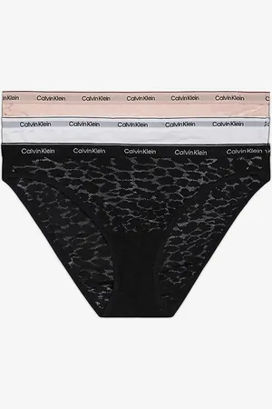 Calvin Klein 3-pack kanten Slips dames - Low rise - Mini slip dames - Microfiber bikini slip - kanten Onderbroek