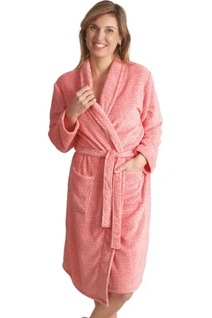 Cocodream Cocodream dames badjas fleece - Pink - Warme winter ochtendjas - Badjassen dames