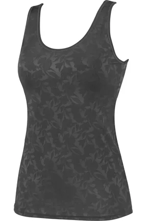 AVET Dames hemd microfiber - Floral - Microvezel onderhemd met brede bandjes