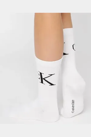 Calvin Klein 2-paar Crew dames sokken - Logo - katoenen hoge sokken voor vrouwen