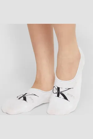 Calvin Klein 2-paar Footie High cut sokken - Logo monogram - Katoenen kousenvoetjes - Sokken voor in loafers