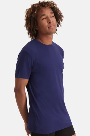 Bamboo Basics 2-pak t-shirt ronde hals - Ruben - Bamboe heren ondershirt korte mouw - Wit - Zwart - Donkerblauw - Huidskleur - Witte t shirts hren