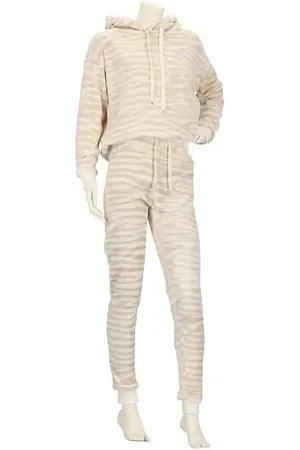 Apollo Dames huispak Fleece - Lounge set dames - Zebra - Warm winter pyjamapak - Loungewear dames