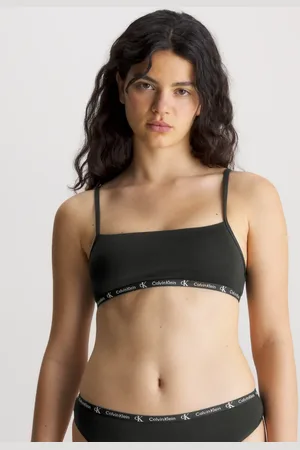 Calvin Klein 2-Pack bralette katoen zonder Beugel - CK96 - Dames bh topje met verstelbare spaghetti bandjes