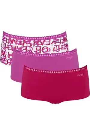 Sloggi 3-pack Crush Go dames boxershorts - Biologisch Katoenen dames onderbroeken - Multipack vrouwen ondergoed