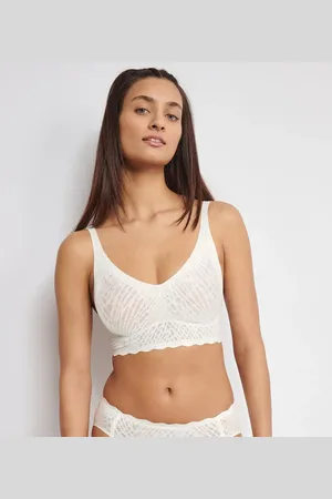 Sloggi Zero Feel Kanten Bralette gevuld - Bliss - Bh Top met smalle bandjes - Uitneembare vulling