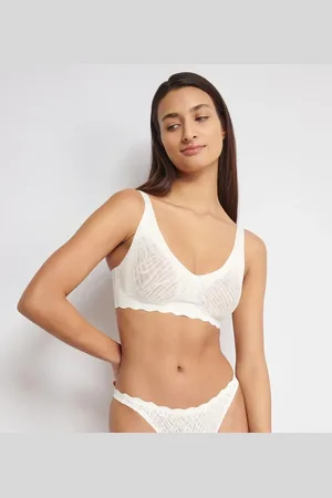 Sloggi Zero feel Soft Bra Bliss - Naadloze BH top - Kanten bralette met brede bandjes