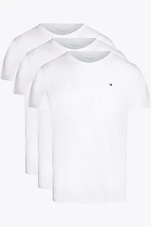 Tommy Hilfiger Heren Katoenen T-Shirt - Basic ondershirts korte mouw - Ronde hals