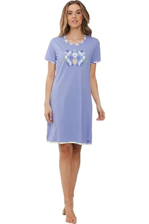 Rebelle Dames nachthemd - Korte mouw - Purple Graphic