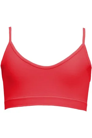 PAOLO PERINI Meisjes topje, microfiber - Naadloos - Meiden brassiere spaghetti bandjes