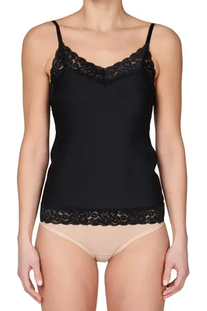 Ten Cate 31912 Secrets dames hemd kant - Spaghetti bandjes - Kanten Naadloos dames hemd microfiber - lingerie top