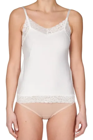 Ten Cate 31912 Secrets dames hemd kant - Spaghetti bandjes - Kanten Naadloos dames hemd microfiber - lingerie top