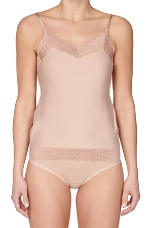 Ten Cate 31912 Secrets dames hemd kant - Spaghetti bandjes - Kanten Naadloos dames hemd microfiber - lingerie top