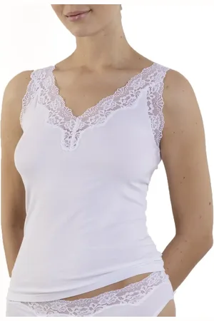 Nina Von C. Dames hemd kant Modal - brede bandjes - Dames onderhemd - Singlet
