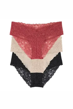 Dorina Dames slip 3-pack Kant - Lana - Kanten dames onderbroeken - microfiber ondergoed
