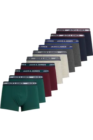 JACK & JONES Jack and Jones 10-Pack heren boxershorts - Katoenen Multipack ondergoed heren - Voordeelverpakking