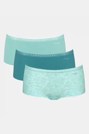 Sloggi 3-pack Crush Go dames boxershorts - Biologisch Katoenen dames onderbroeken - Multipack vrouwen ondergoed