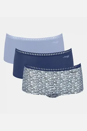 Sloggi 3-pack Crush Go dames boxershorts - Biologisch Katoenen dames onderbroeken - Multipack vrouwen ondergoed
