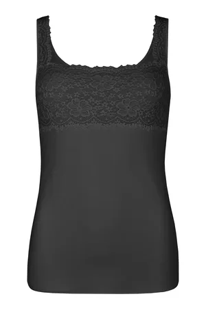 Nina Von C. Dames hemd kant - Modal onderhemd vrouwen - Luxe Singlet met kant