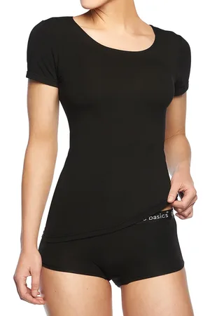 Bamboo Basics 2-pak bamboe ondershirts dames - Korte mouw - Kate - T-shirt bamboe ronde hals