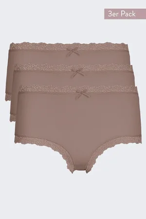 Nina Von C. 3-pack dames Tailleslip - Kant - Colours - Hoge modal dames onderbroek - Gekleurd dames ondergoed
