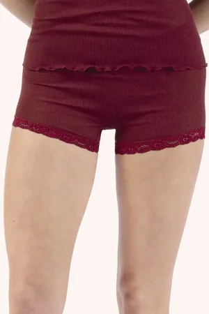 Nina Von C. Wollen ondergoed - boxershort - Pagenslip - Warme merino wollen kanten dames onderbroek